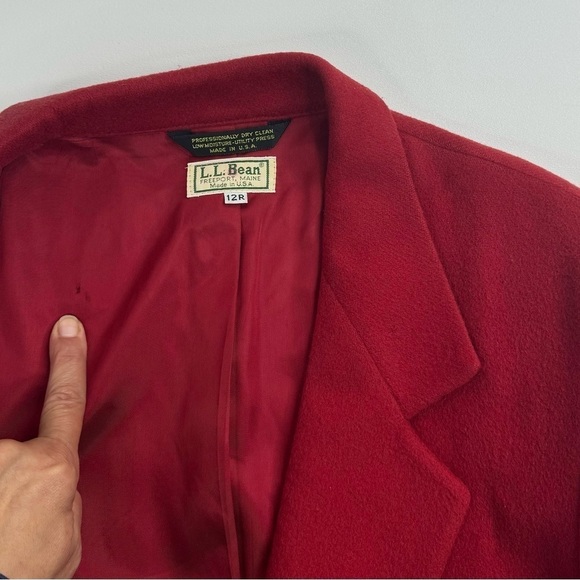 VTG L.L Bean Wool/Cashmere Made in USA Blazer Womens Size 12 - Picture 9 of 11